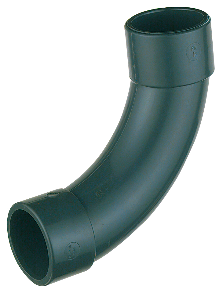 LANGE BOCHT 90° LIJMMOF PVC LB DONKERGRIJS 32MM REF:1R.CU1.320.02 SCALA