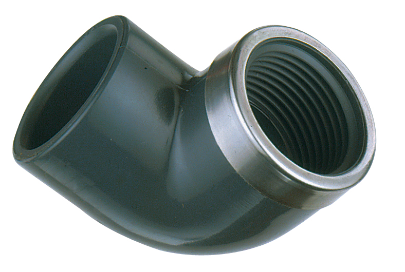 KNIE LIJMMOF 90° & DRAAD V. VERST. PVC LB DONKERGRIJS 40MMX5/4" REF:1R.GM3.40E.02 SCALA