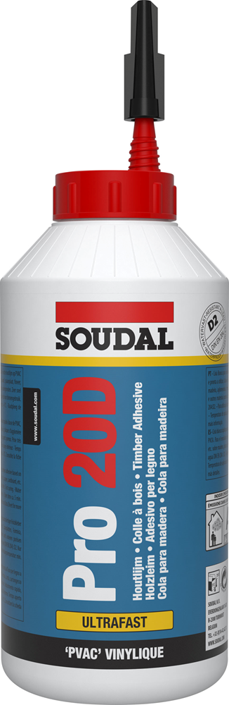 SUPERSNELLE HOUTLIJM PRO 20 D 750GR REF:108767 SOUDAL