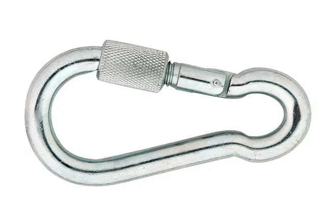 KARABIJNHAAK MET SCHROEF C-DIN 5299 / 140x12MM / VERZINKT REF:9.230245012