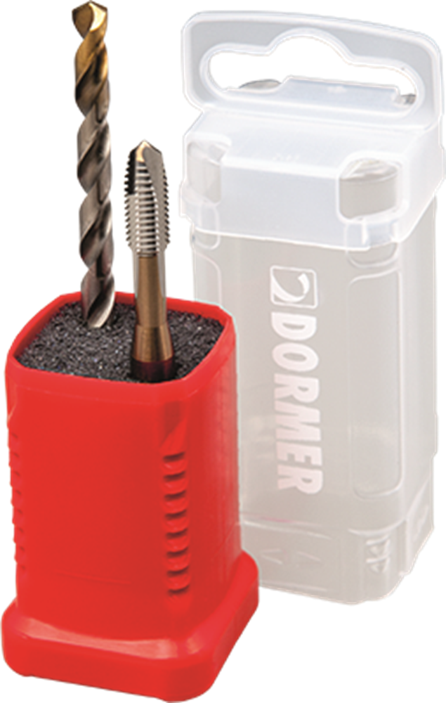 HSS-E MACHINETAP EP00 M4 + SPIRAALBOOR A002 Ø 3.3 DUO PACK REF:L001EP00M4XA002 DORMER