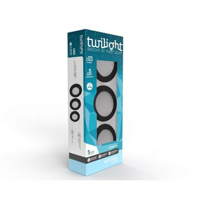TWILIGHT HYDRO INBOUWSPOT IP65 3-PACK 4000K ZWART 3X5W - 3X 375LM REF:TT-510215