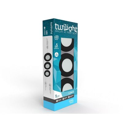 TWILIGHT HYDRO IBOUWSPOT IP65 3-PACK 6500K ZWART 3X5W - 3X 375LM REF:TT-510253
