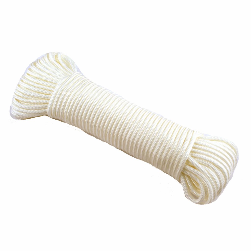 GEVLOCHTEN NYLON TOUW 3MM 20M WIT REF:NT 03-20S LEDENT