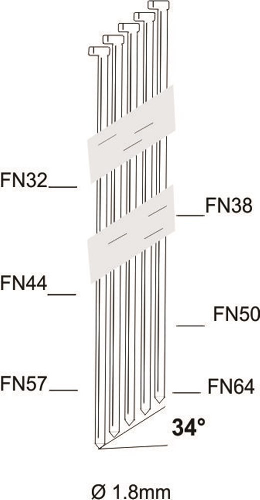 KITPRO FN NAILS 4000 PCS FN64  INOX REF:K200560