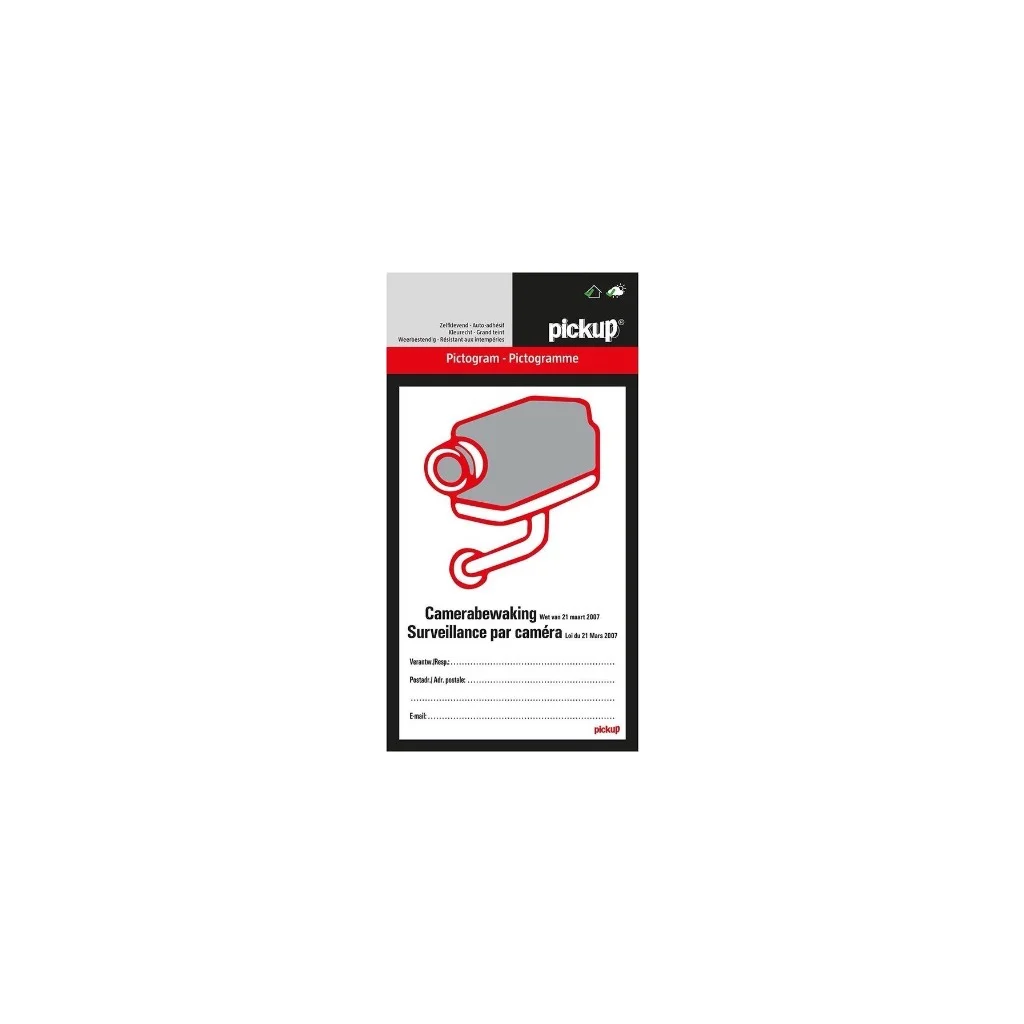STICKER CAMERABEWAKING BE 100X150 MM, MAT REF:P173-10