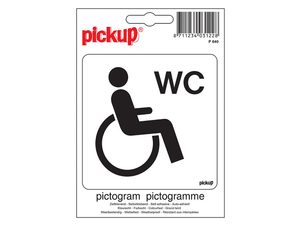 STICKER GEHANDICAPTEN TOILET 100X100 MM REF:P640