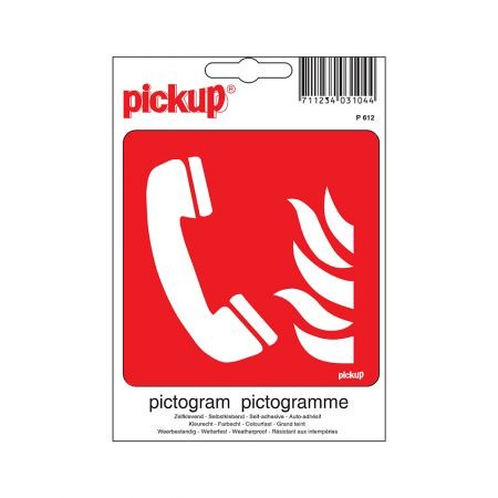 STICKER ALARMTELEFOON 100X100 MM REF:P612