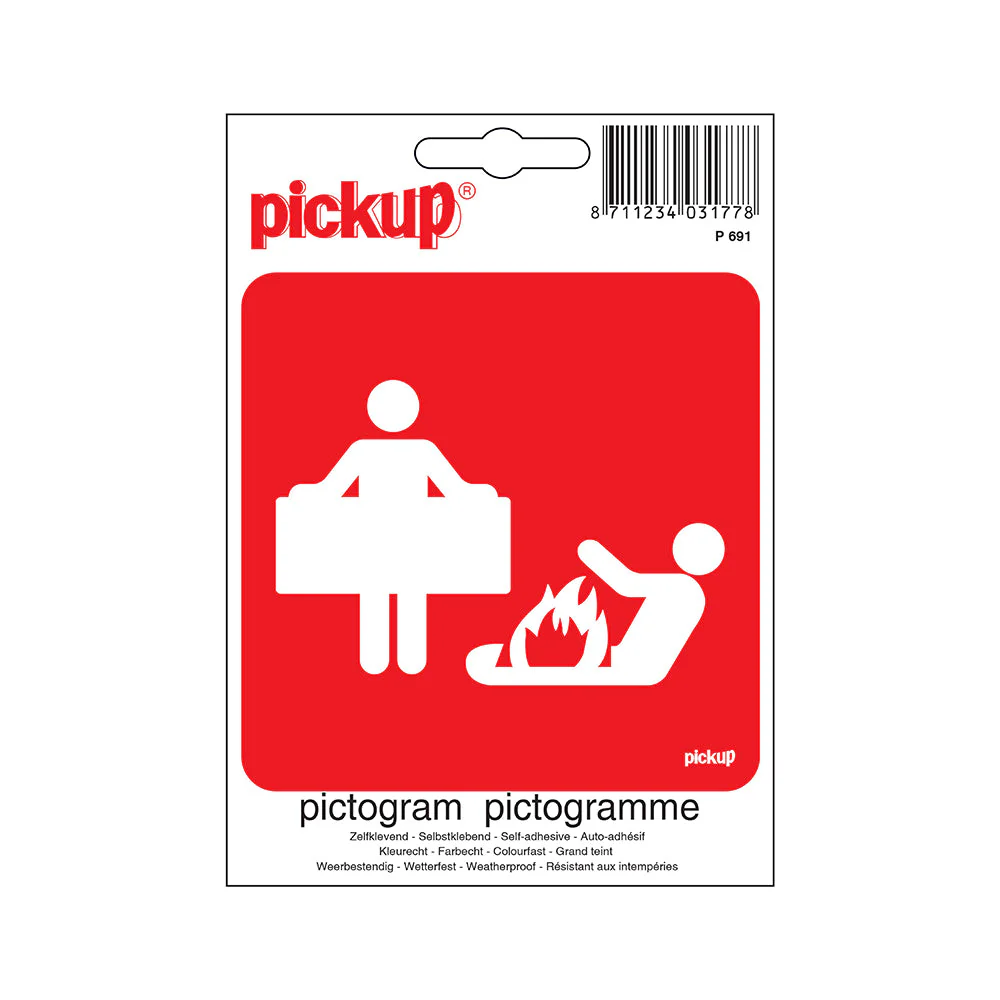 STICKER BLUSDEKEN 100X100 MM REF:P691