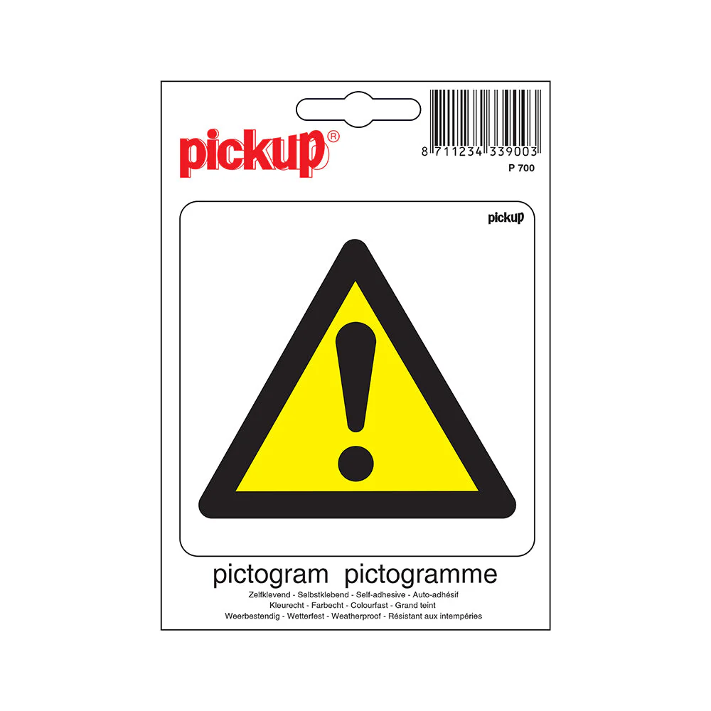 STICKER GEVAAR 100X100 MM REF:P700