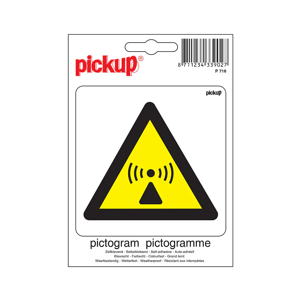 STICKER NIET-IONISERENDE STRALING 100 MM REF:P716