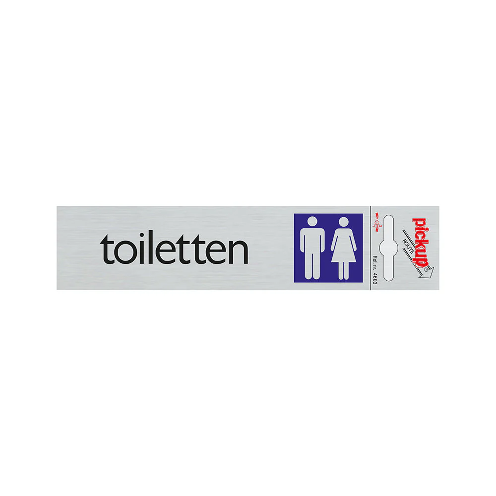 BORD ALULOOK TOILETTEN 165X44 MM ZELFKLEVEND REF:4603