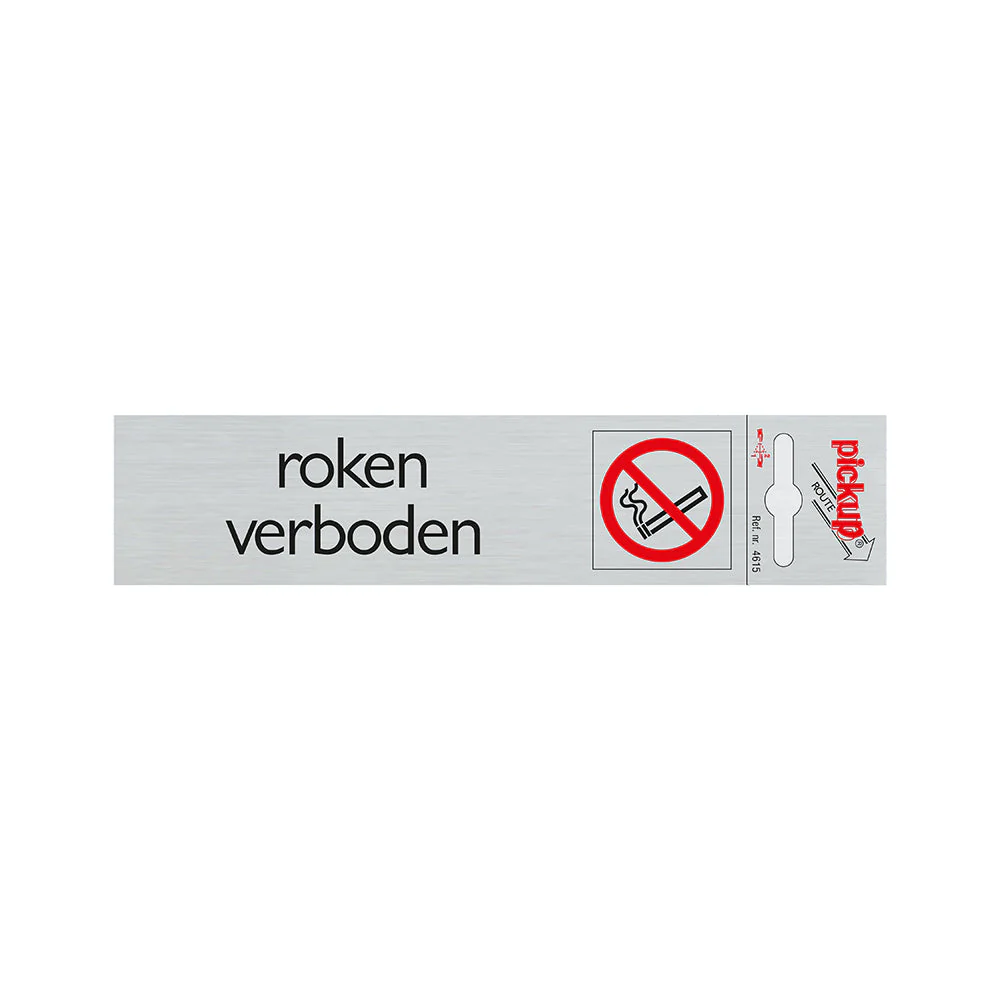 BORD ALULOOK ROKEN VERBODEN 165X44 MM ZELFKLEVEND REF:4615