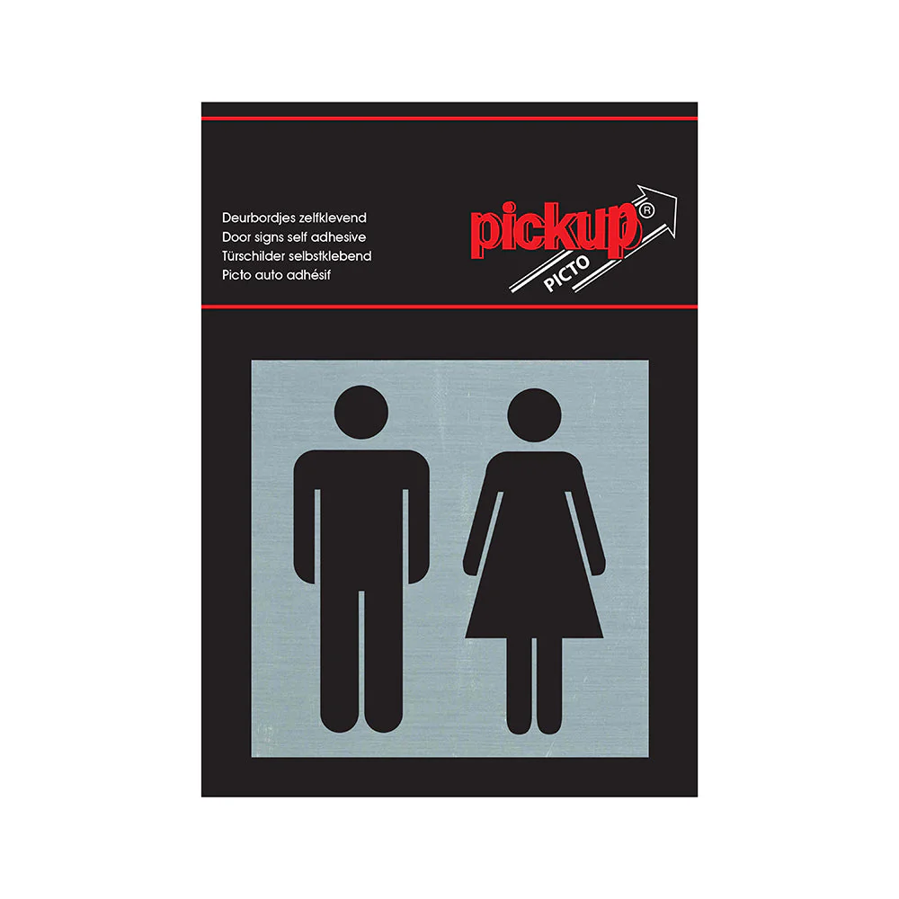 BORD ALULOOK DAMES/HEREN 80X80 MM ZELFKLEVEND REF:4812
