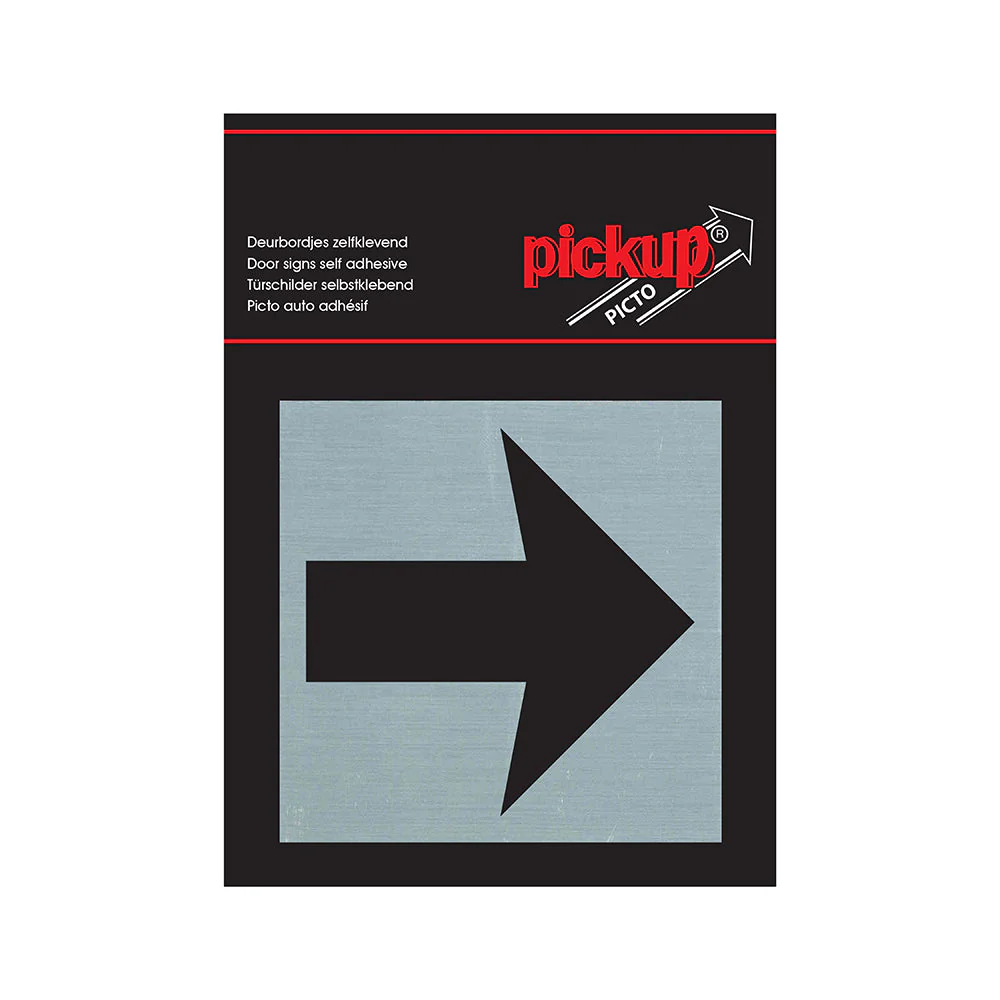 BORD ALULOOK PIJL 80X80 MM ZELFKLEVEND REF:4822