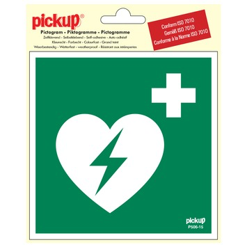 STICKER AED 150X150 MM REF:P506-15