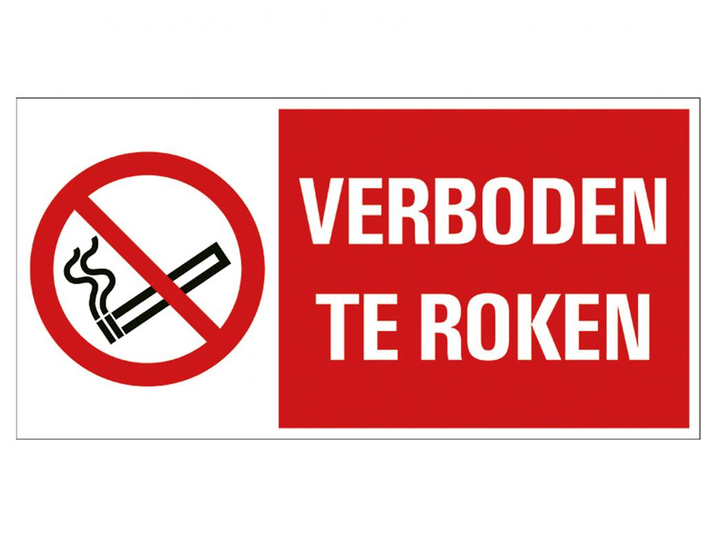 BORD VERBODEN TE ROKEN 150X300 MM REF:1270150583