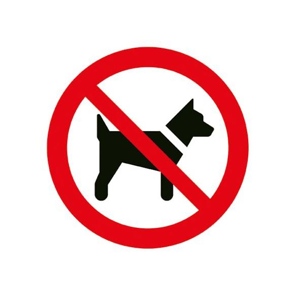 BORD VERBODEN VOOR HONDEN 180 MM ROND REF:1270180810