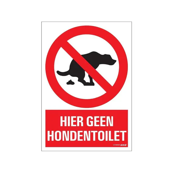 BORD HIER GEEN HONDENTOILET 230X330 MM REF:1272300006
