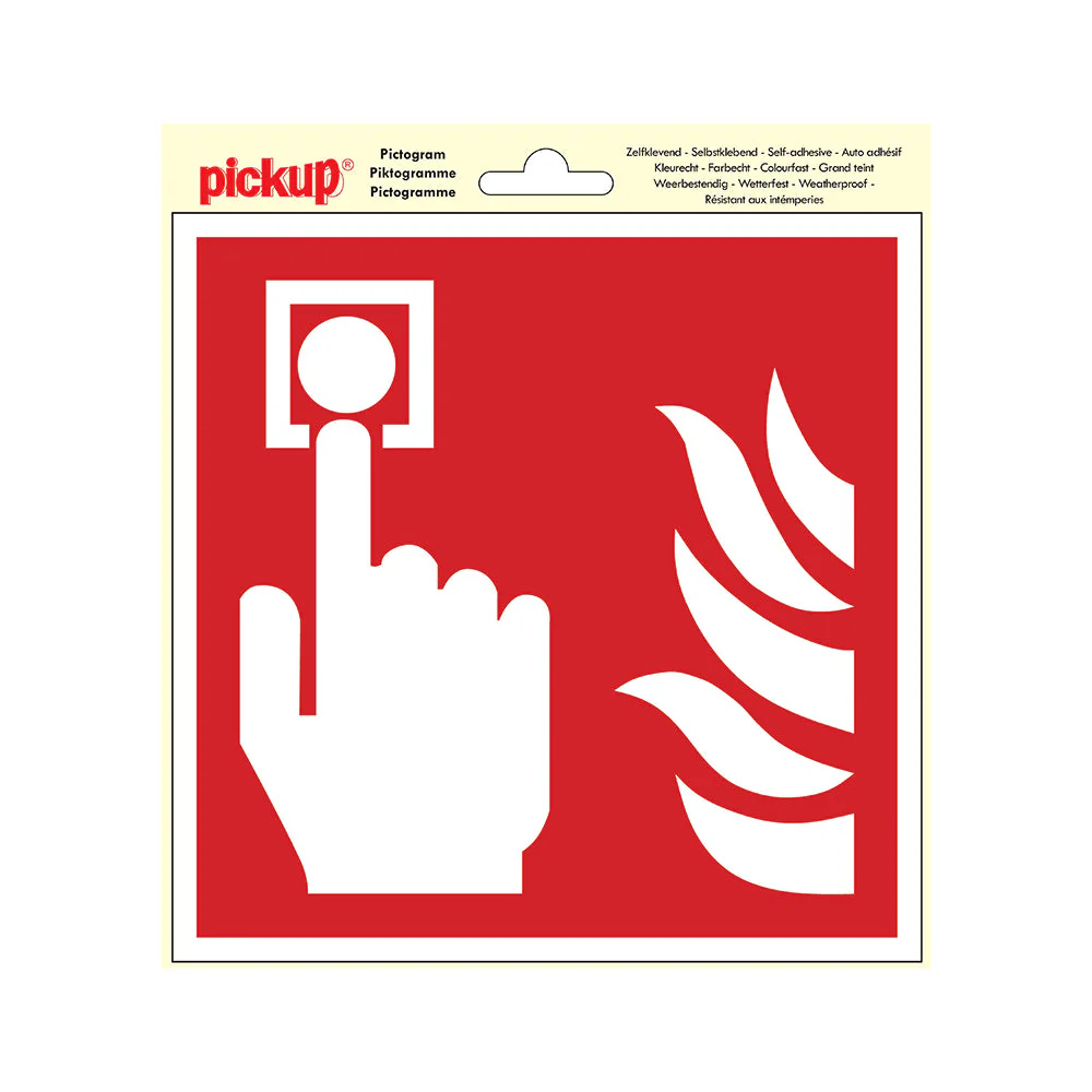 STICKER PLAATS BRANDMELDER 200X200 MM REF:P610-20