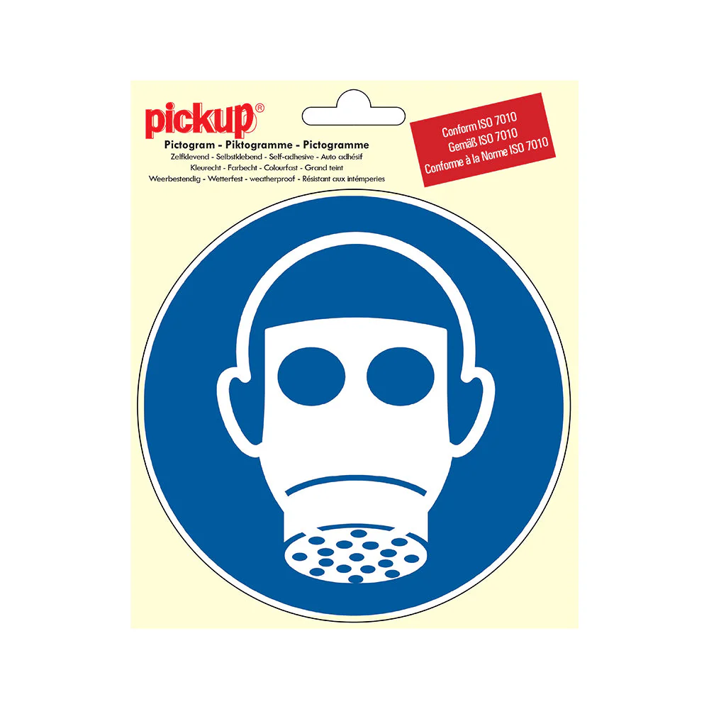 STICKER ADEMHALINGSBESCHERMING 150 MM ROND REF:P901-15