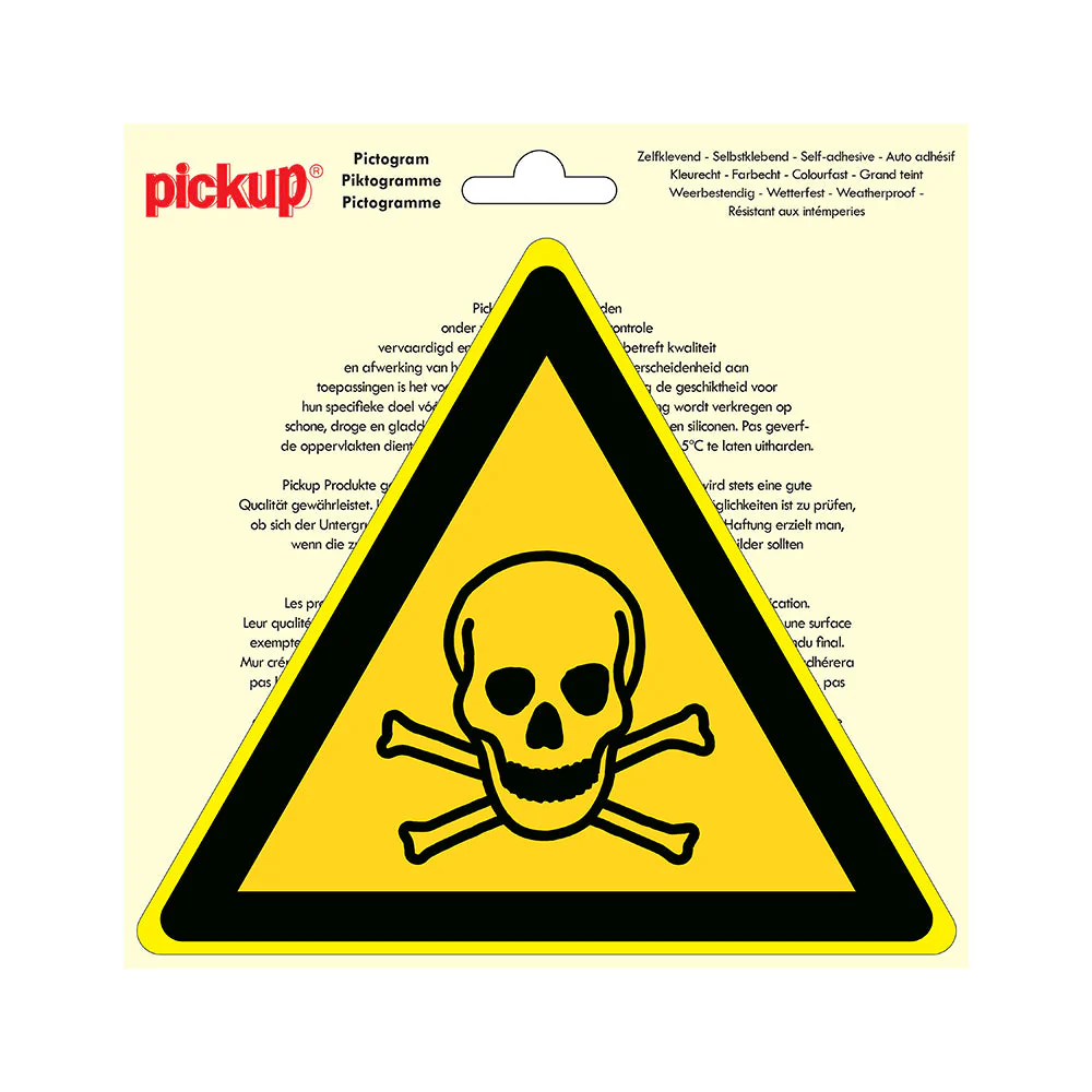 STICKER GIFTIGE STOFFEN 200 MM DRIEHOEK REF:P704-20