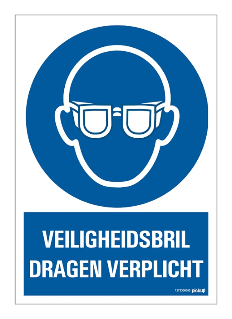 BORD VEILIGHEIDSBRIL VERPLICHT 230X330 MM REF:1272300052