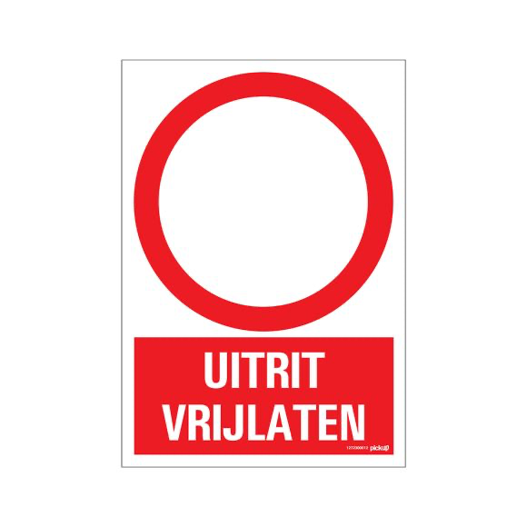 BORD UITRIT VRIJLATEN 230X330 MM REF:1272300012