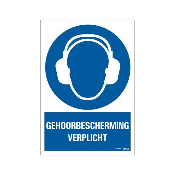 BORD GEHOORBESCHERMING VERPLICHT 230X330 MM REF:1272300051