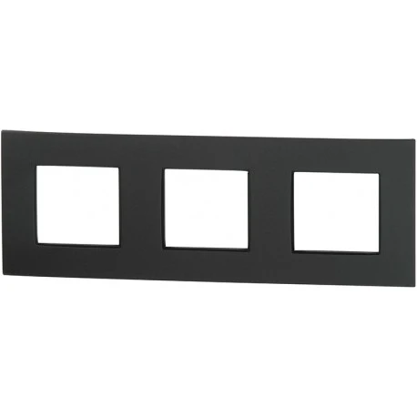 AFDEKPLAAT 3V HORIZONTAAL INTENSE M ZWART REF:795894559