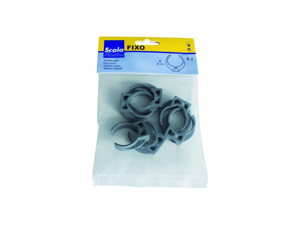 FIXO VOORVERPAKT (6ST) DONKERGRIJS 32MM REF:1516.9032 SCALA