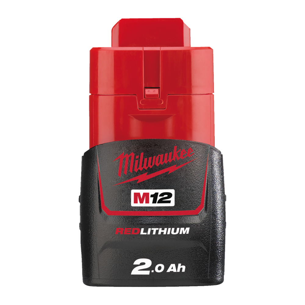 M12 B2 (12 V / 2,0 Ah Red Li-Ion) BATTERIJ RED LITHIUM 2.0 AH REF:4932430064 MILWAUKEE