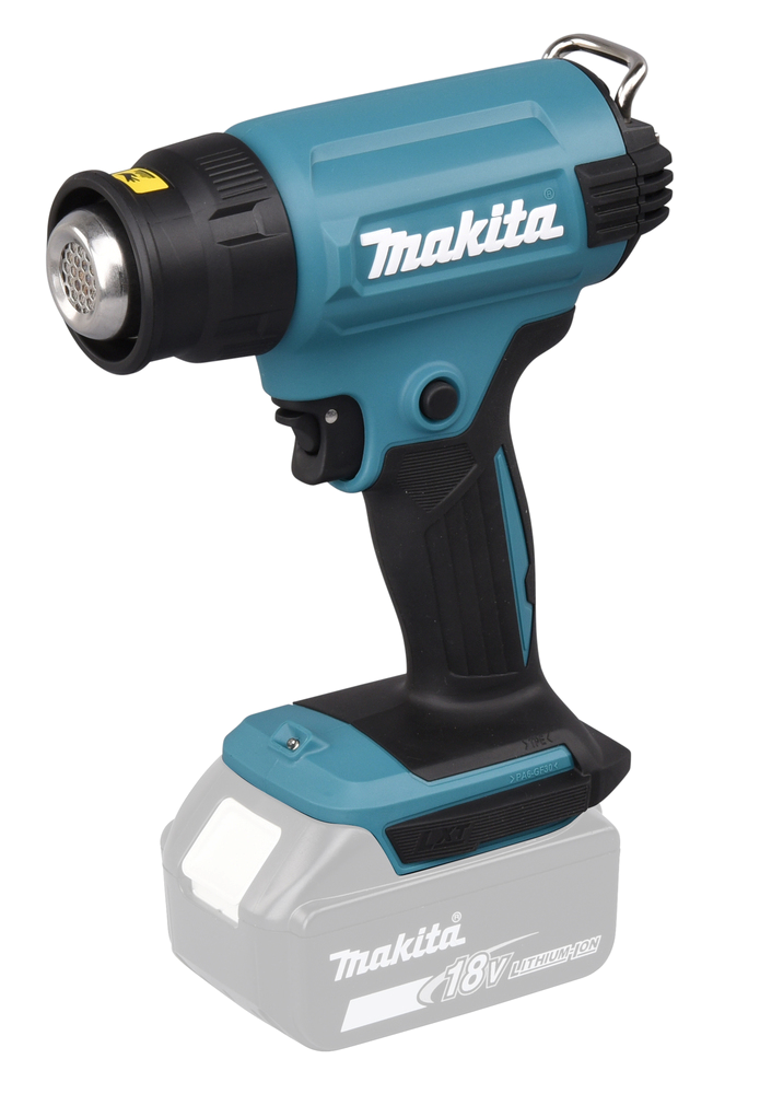 ACCU HETELUCHTPISTOOL 18 V + EXTRA ACCESSOIRES IN MAKPAC (ZONDER ACCU NOCH LADER). REF:DHG180ZJ MAKITA