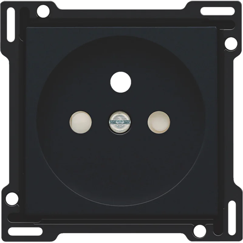 AFWERKINGSET VOOR STOPCONTACT ZWART REF:NI-161-66601 NIKO