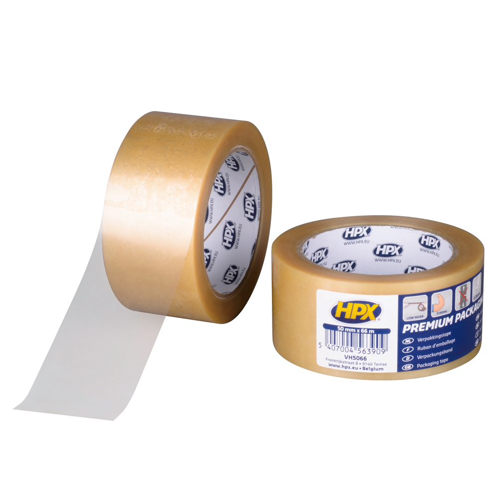 VH5066 Premium packaging tape transparant - 50mm x 66m