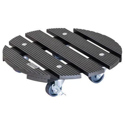 20-0525-01 WPC RONDE PLANTENROLLER ANTRACIET+REMMEN REF:4376