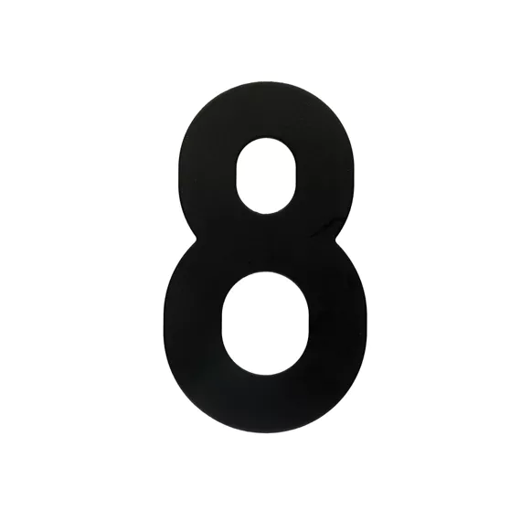 HUISNUMMER PLAT 8 ZWART REF:2.058.090