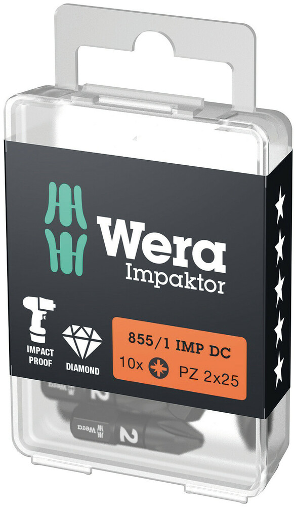 855/1 IMP DC PZ.2x25 BIT C-6.3 (10 ST) REF:WER05057621001 WERA