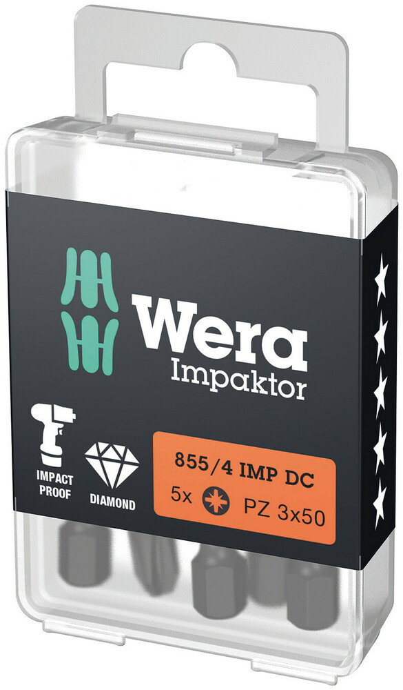 855/4 IMP DC PZ.3X50 BIT E-6.3 57662 (5 ST) REF:WER05057662001 WERA