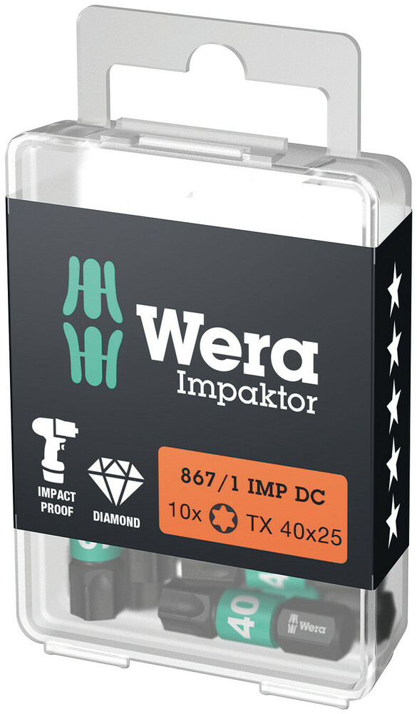 867/1 IMP DC TX 40X25 BIT C-6.3 (10 ST) REF:WER05057627001 WERA