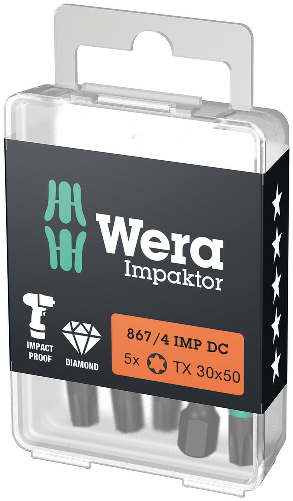 867/4 IMP DC TX30x50 BIT E-6.3 57666 (5 ST) REF:WER05057666001 WERA