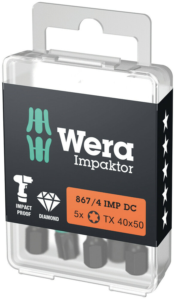 867/4 IMP DC TX40x50 BIT E-6.3 57667 (5 ST) REF:WER05057667001 WERA