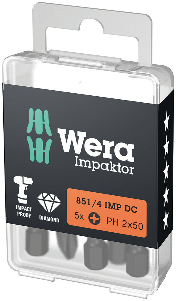 851/4 IMP DC PH.2x50 BIT E-6.3 (5 ST) REF:WER05057656001 WERA