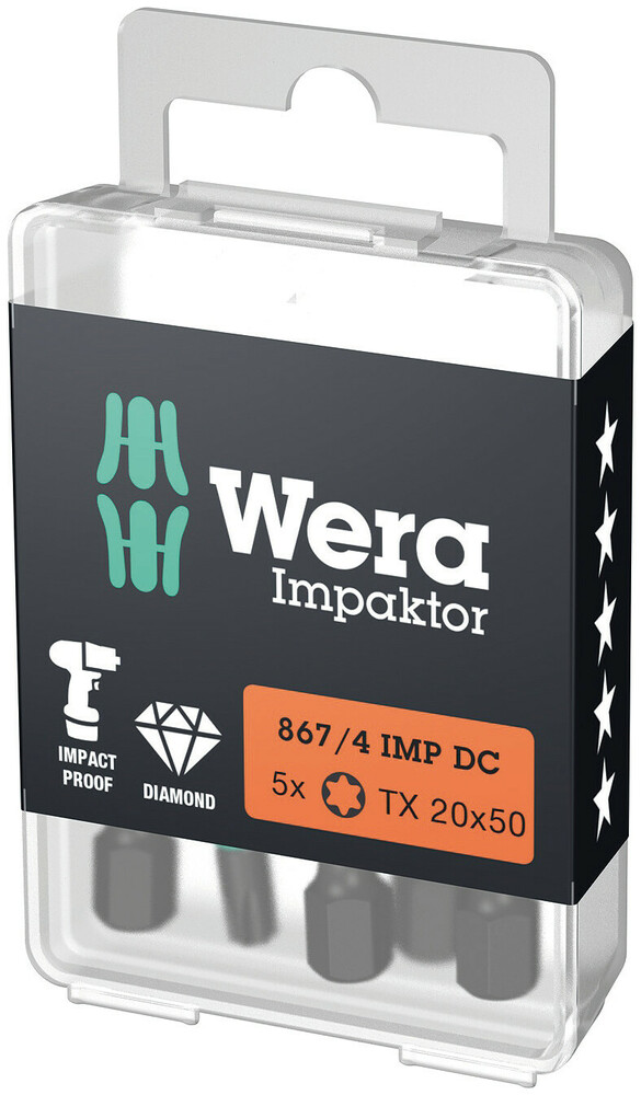 867/4 IMP DC TX20x50 BIT E-6.3 57664 (5 ST) REF:WER05057664001 WERA