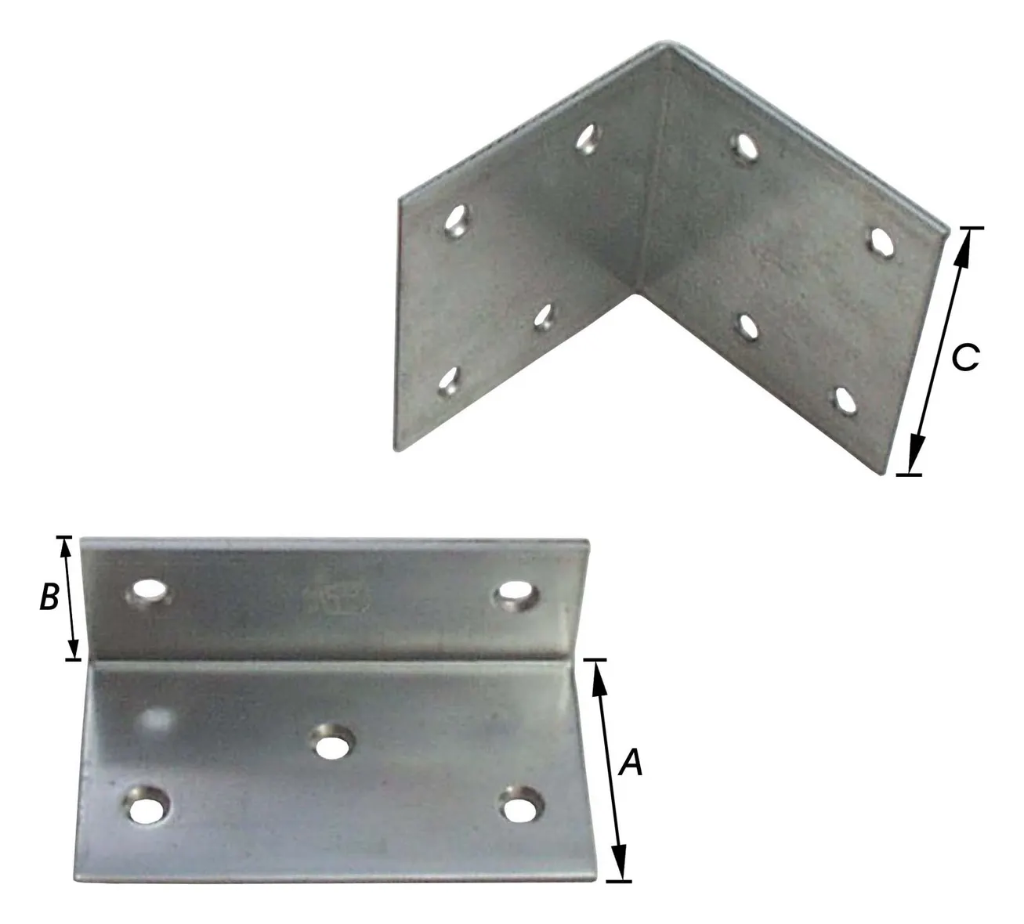 VERSTERKINGSHOEKEN VERZINKT 105X75MM 1-4344-10075