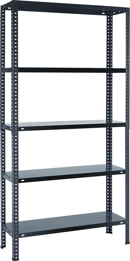 METALEN OPBERGREK 180x90x30 5 LEGBORDEN ZWART REF:M131N