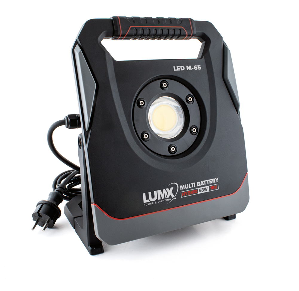 MULTI-BATTERY HYBRID LED STRALER M-65 / 65W / IP 54, MET 5 ADAPTERS REF:LM 30065 LUMX