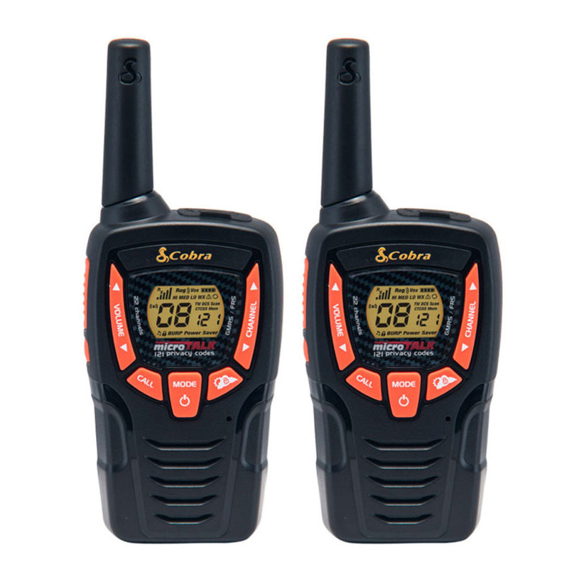 WALKIE TALKIE 2PACK 8KM ZWART REF:AM655 COBRA