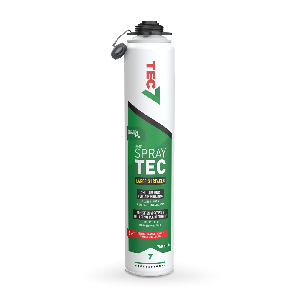 TEC7 SPUITLIJM VOOR VOLVLAKSVERLIJMING ST7-101 750ML REF:530001000 TEC7