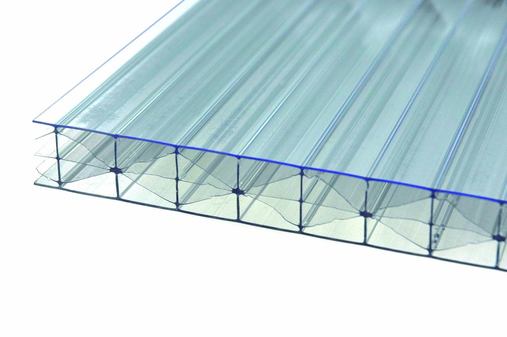 PLAAT XS PC 16MM 2.55KG/M² TRANSPARANT 0.98*2.5 REF:7102.9010 SCALA PLASTIC